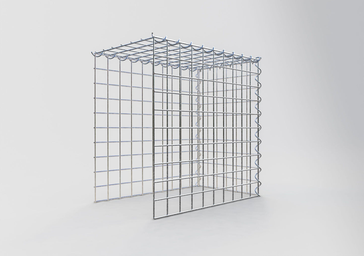 Add-on schanskorf type 4 50 cm x 50 cm x 30 cm (L x H x D), maaswijdte 5 cm x 5 cm, spiraalvormig