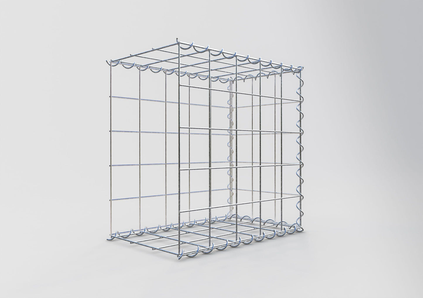 Extra gabion typ 2 50 cm x 50 cm x 30 cm (L x H x D), maskstorlek 10 cm x 10 cm, spiral