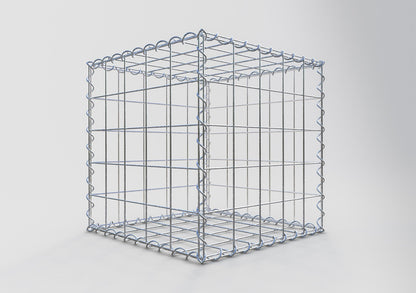 Gabion 50 cm x 50 cm x 50 cm (L x H x P), mailles 10 cm x 10 cm, spirale