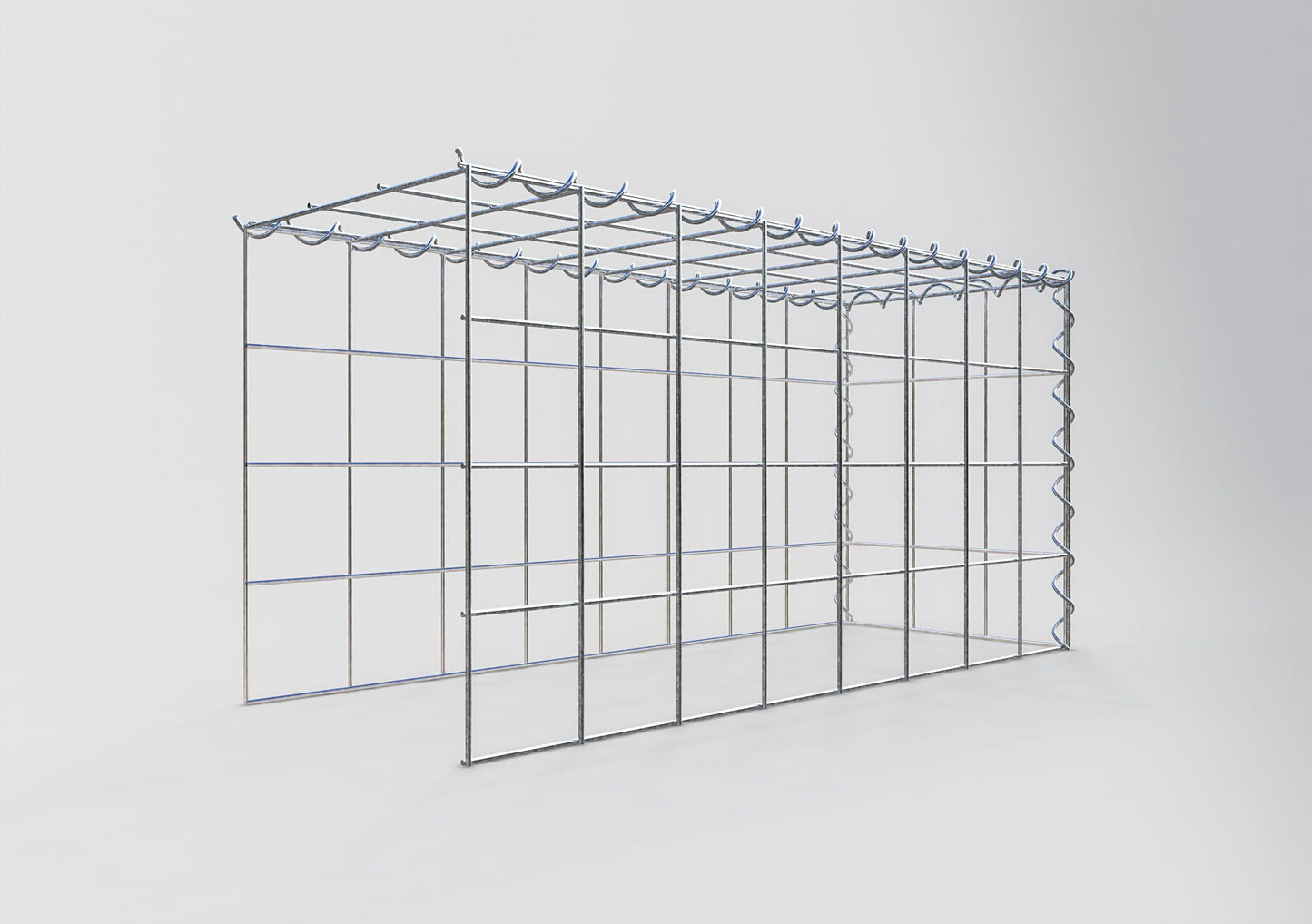 Extra gabion typ 4 80 cm x 40 cm x 30 cm (L x H x D), maskstorlek 10 cm x 10 cm, spiral