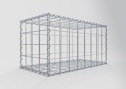 Gavión 80 cm x 40 cm x 40 cm (L x A x P), luz de malla 10 cm x 10 cm, en espiral