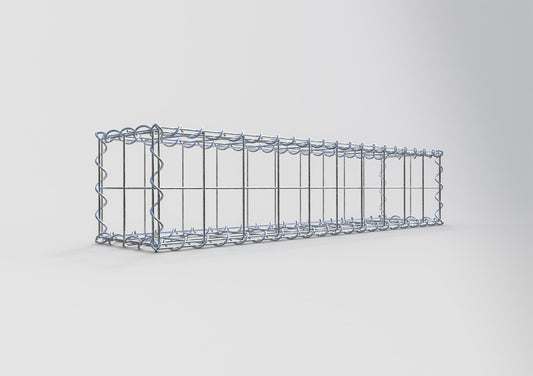 Gabion 100 cm x 20 cm x 20 cm (L x H x P), mailles 10 cm x 10 cm, spirale