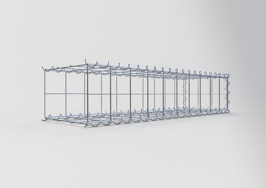 Extra gabion typ 2 100 cm x 20 cm x 30 cm (L x H x D), maskstorlek 10 cm x 10 cm, spiral