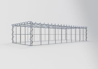 Extra gabion typ 3 100 cm x 20 cm x 40 cm (L x H x D), maskstorlek 10 cm x 10 cm, spiral