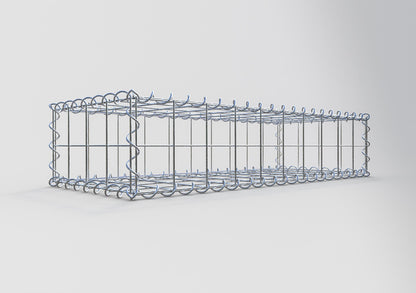 Gabião 100 cm x 20 cm x 40 cm (C x A x P), malhagem 10 cm x 10 cm, espiral