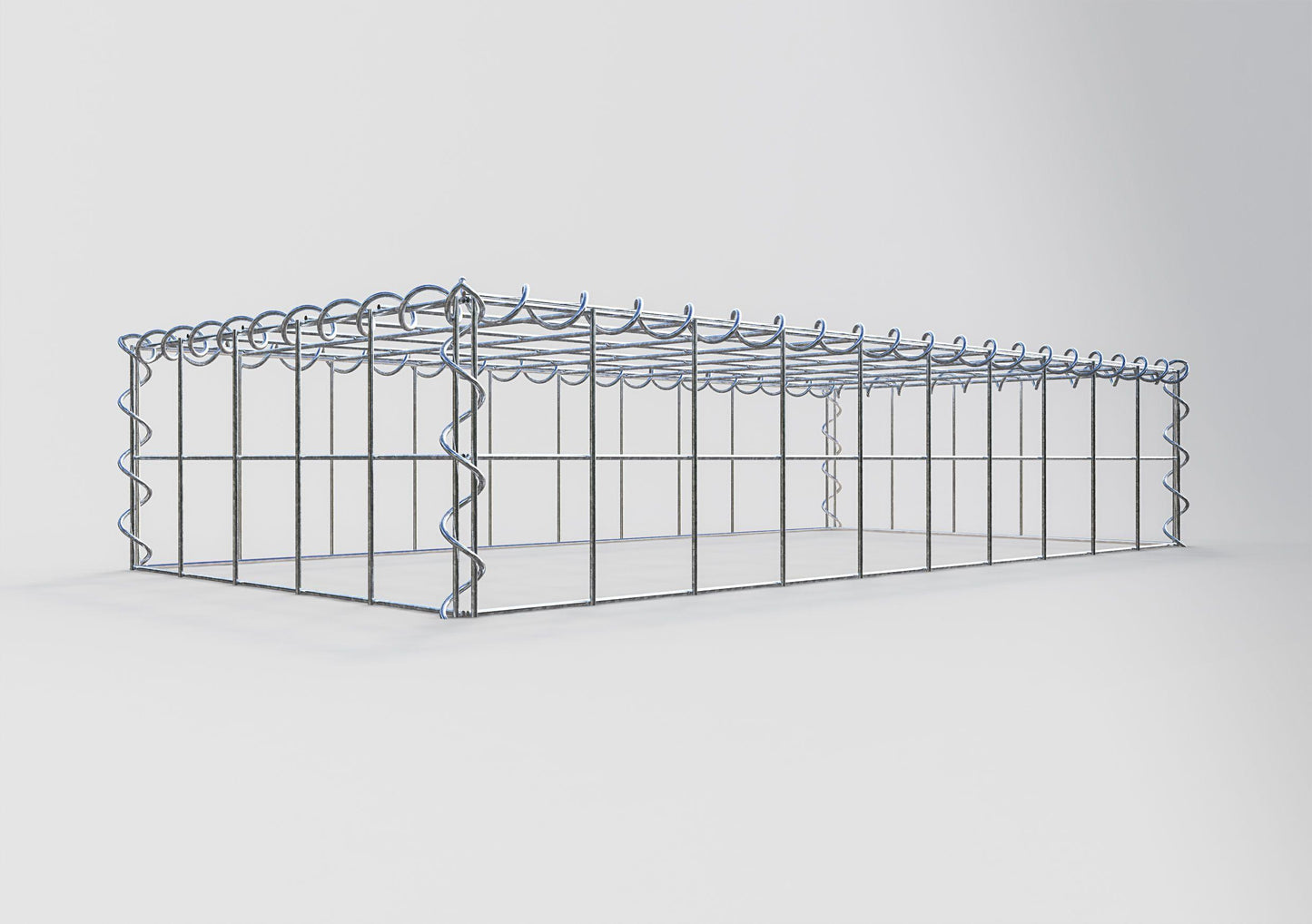 Anbaugabione Typ 3 100 cm x 20 cm x 50 cm (L x H x T), Maschenweite 10 cm x 10 cm, Spirale