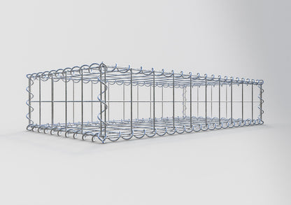 Gabion 100 cm x 20 cm x 50 cm (L x H x D), mesh size 10 cm x 10 cm, spiral