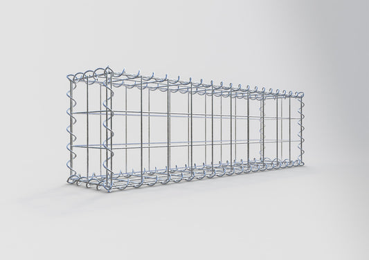 Gabion 100 cm x 30 cm x 20 cm (L x H x D), maskestørrelse 10 cm x 10 cm, spiral