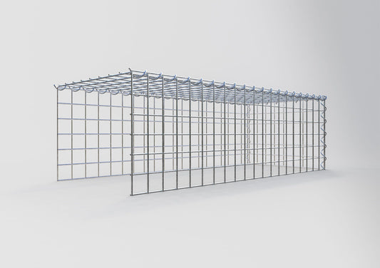 Grown-on gabion type 4 100 cm x 30 cm x 40 cm (L x H x D), mesh size 5 cm x 5 cm, spiral