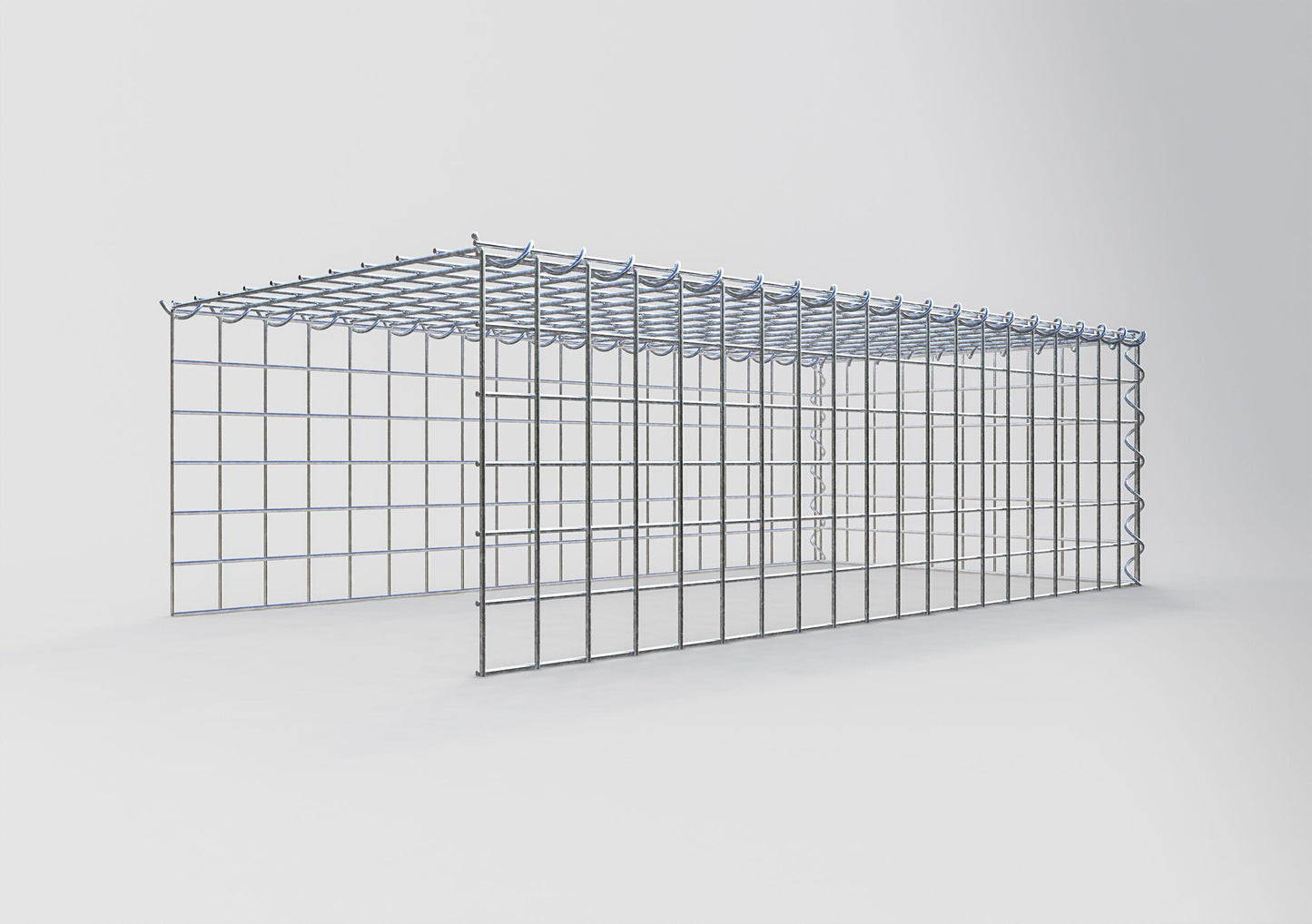 Gabião Tipo 4 100 cm x 30 cm x 50 cm (C x A x P), malhagem 5 cm x 5 cm, espiral