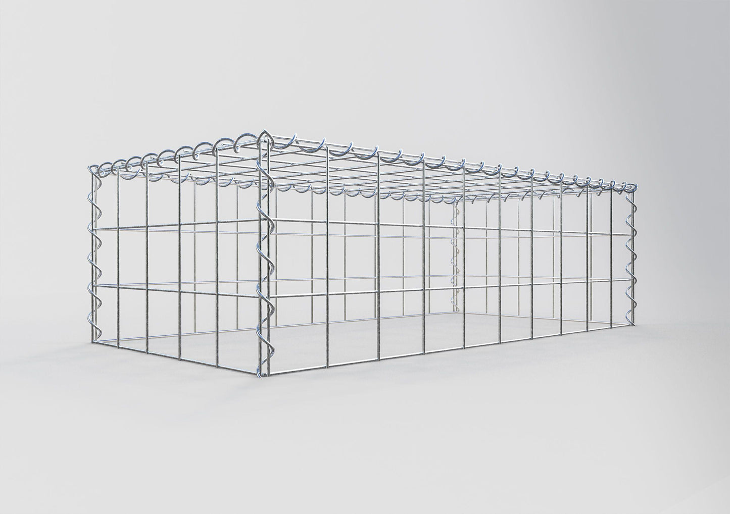 Anbaugabione Typ 3 100 cm x 30 cm x 50 cm (L x H x T), Maschenweite 10 cm x 10 cm, Spirale