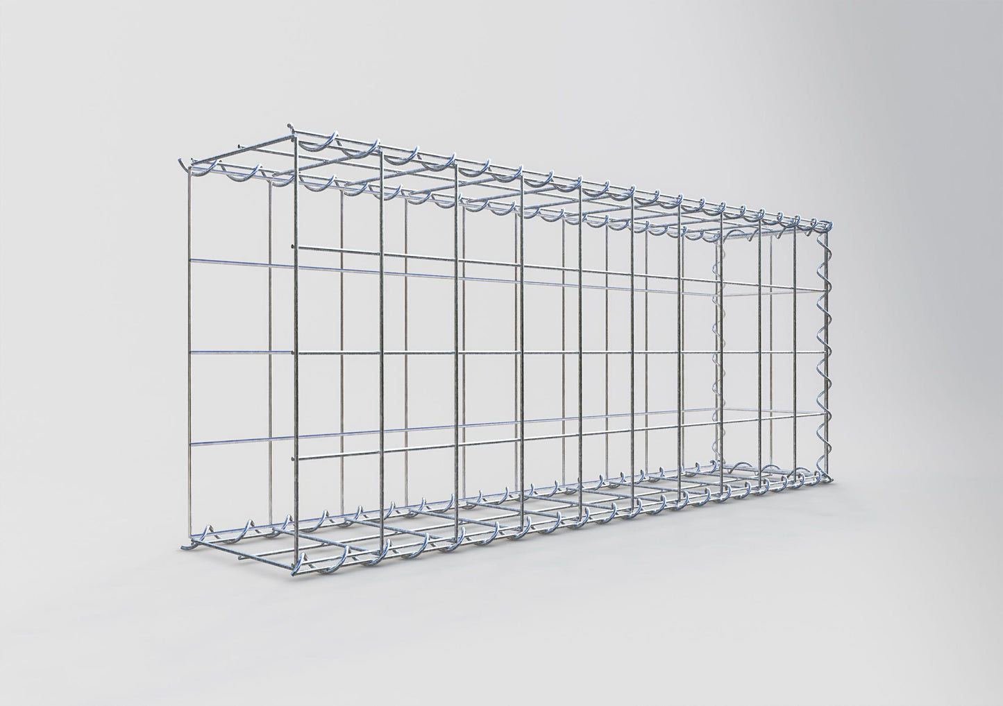 Gabbione aggiuntivo tipo 2 100 cm x 40 cm x 20 cm (L x A x P), maglia 10 cm x 10 cm, spirale