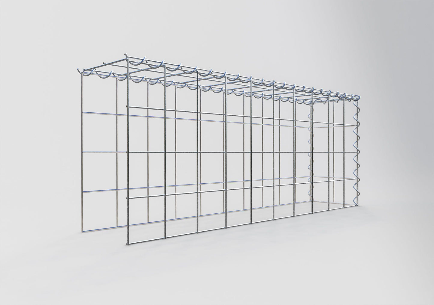 Gabião Tipo 4 100 cm x 40 cm x 20 cm (C x A x P), malhagem 10 cm x 10 cm, espiral