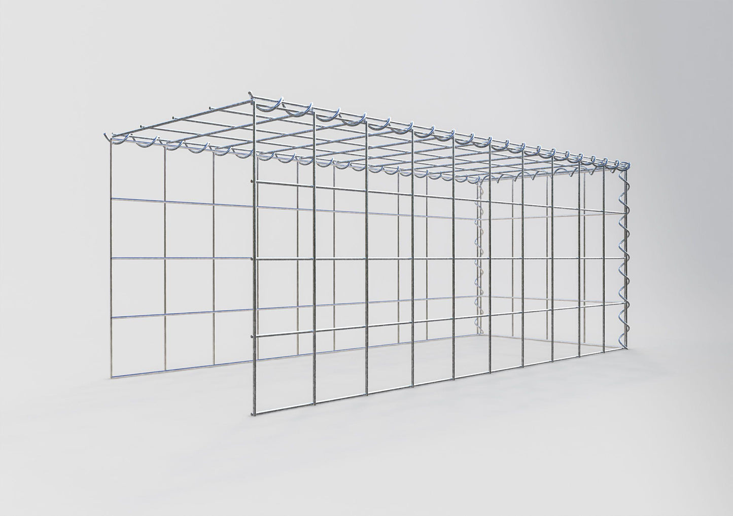 Gabião tipo 4 100 cm x 40 cm x 40 cm (C x A x P), malhagem 10 cm x 10 cm, espiral