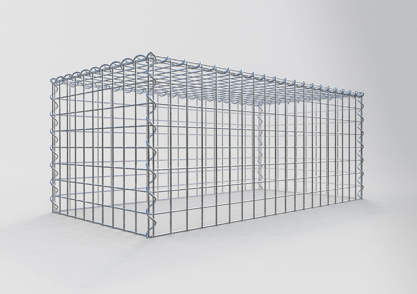 Gavión complementario tipo 3 100 cm x 40 cm x 50 cm (L x A x P), malla 5 cm x 5 cm, espiral