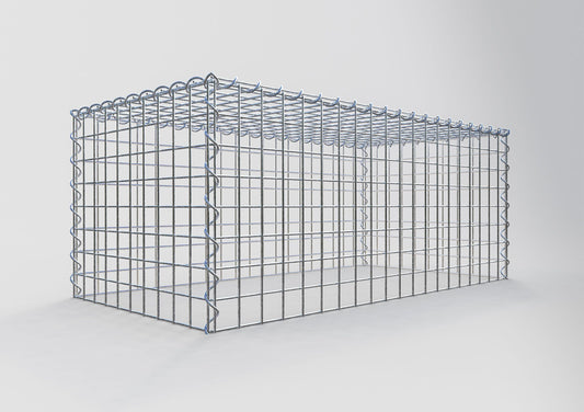 Grown-on gabion type 3 100 cm x 40 cm x 50 cm (L x H x D), mesh size 5 cm x 5 cm, spiral