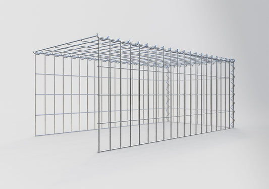 Grown-on gabion type 4 100 cm x 40 cm x 50 cm (L x H x D), mesh size 5 cm x 10 cm, spiral