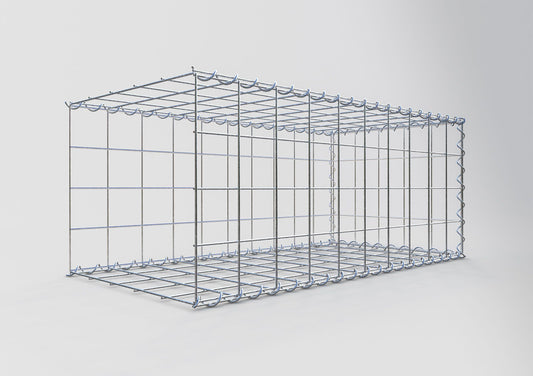 Extra gabion typ 2 100 cm x 40 cm x 50 cm (L x H x D), maskstorlek 10 cm x 10 cm, spiral