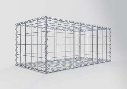 Gabion 100 cm x 40 cm x 50 cm (L x H x P), mailles 10 cm x 10 cm, spirale