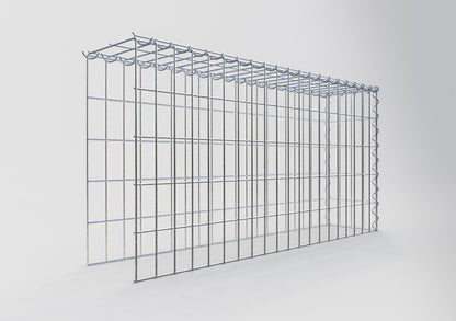 Opvokset gabion type 4 100 cm x 50 cm x 20 cm (L x H x D), maskestørrelse 5 cm x 10 cm, spiral