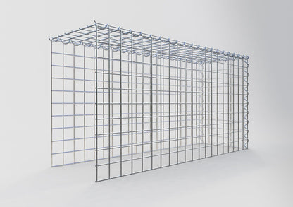 Gabbione aggiuntivo tipo 4 100 cm x 50 cm x 30 cm (L x H x P), dimensione maglia 5 cm x 5 cm, a spirale