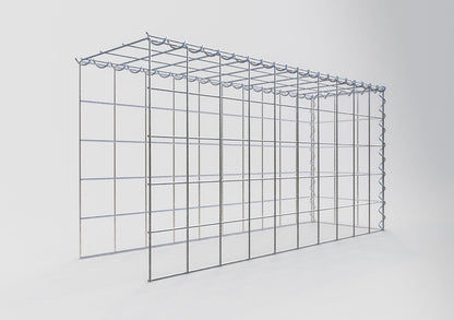 Gavión adulto tipo 4 100 cm x 50 cm x 30 cm (largo x alto x profundidad), tamaño de malla 10 cm x 10 cm, espiral