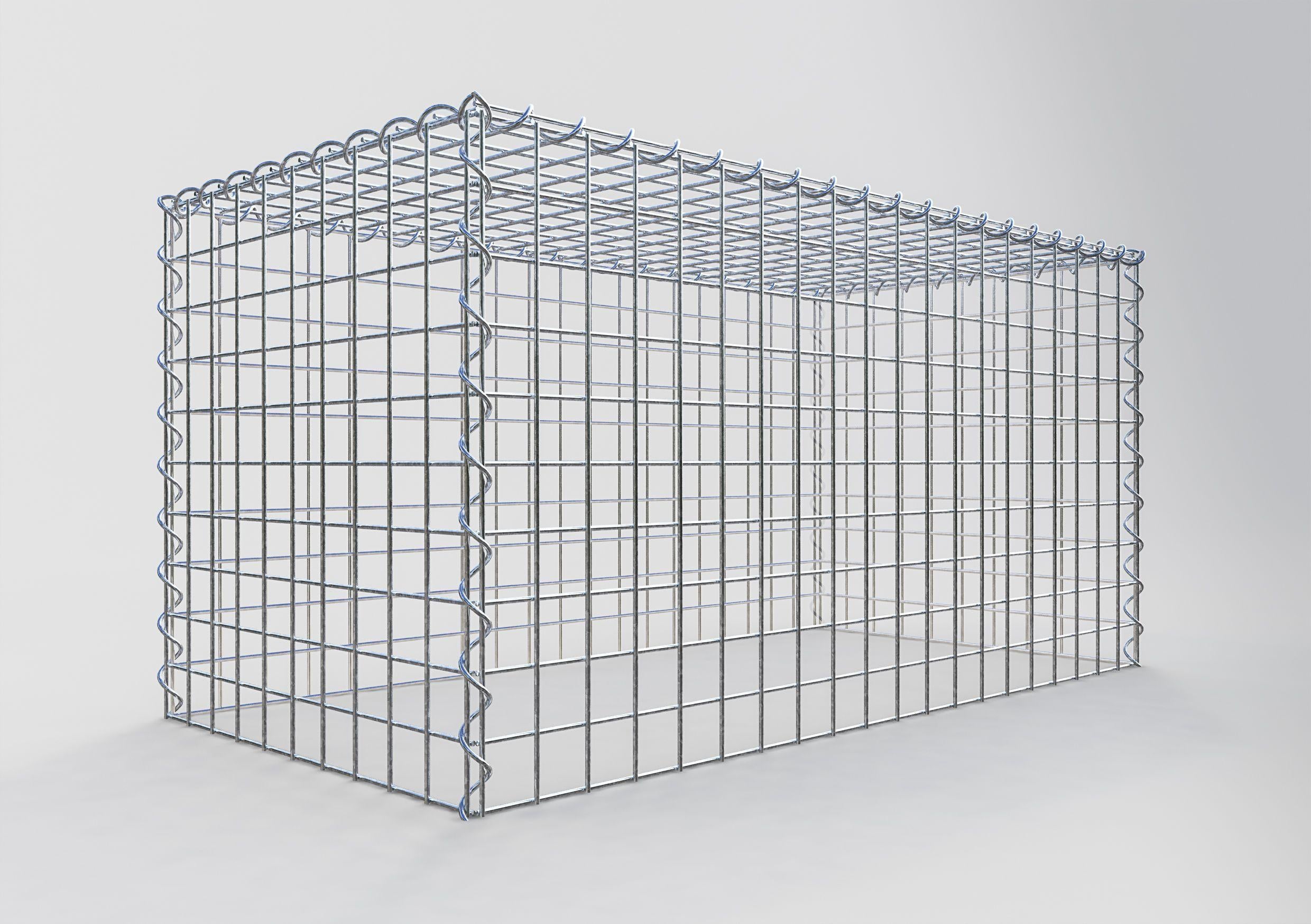 Grown-on gabion type 3 100 cm x 50 cm x 50 cm (L x H x D), mesh size 5 cm x 5 cm, spiral