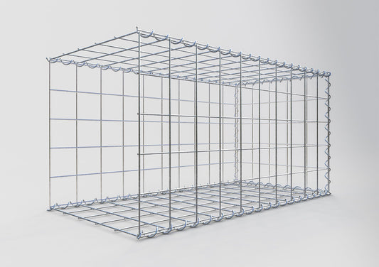 Gabião tipo 2 100 cm x 50 cm x 50 cm (C x A x P), malhagem 10 cm x 10 cm, espiral