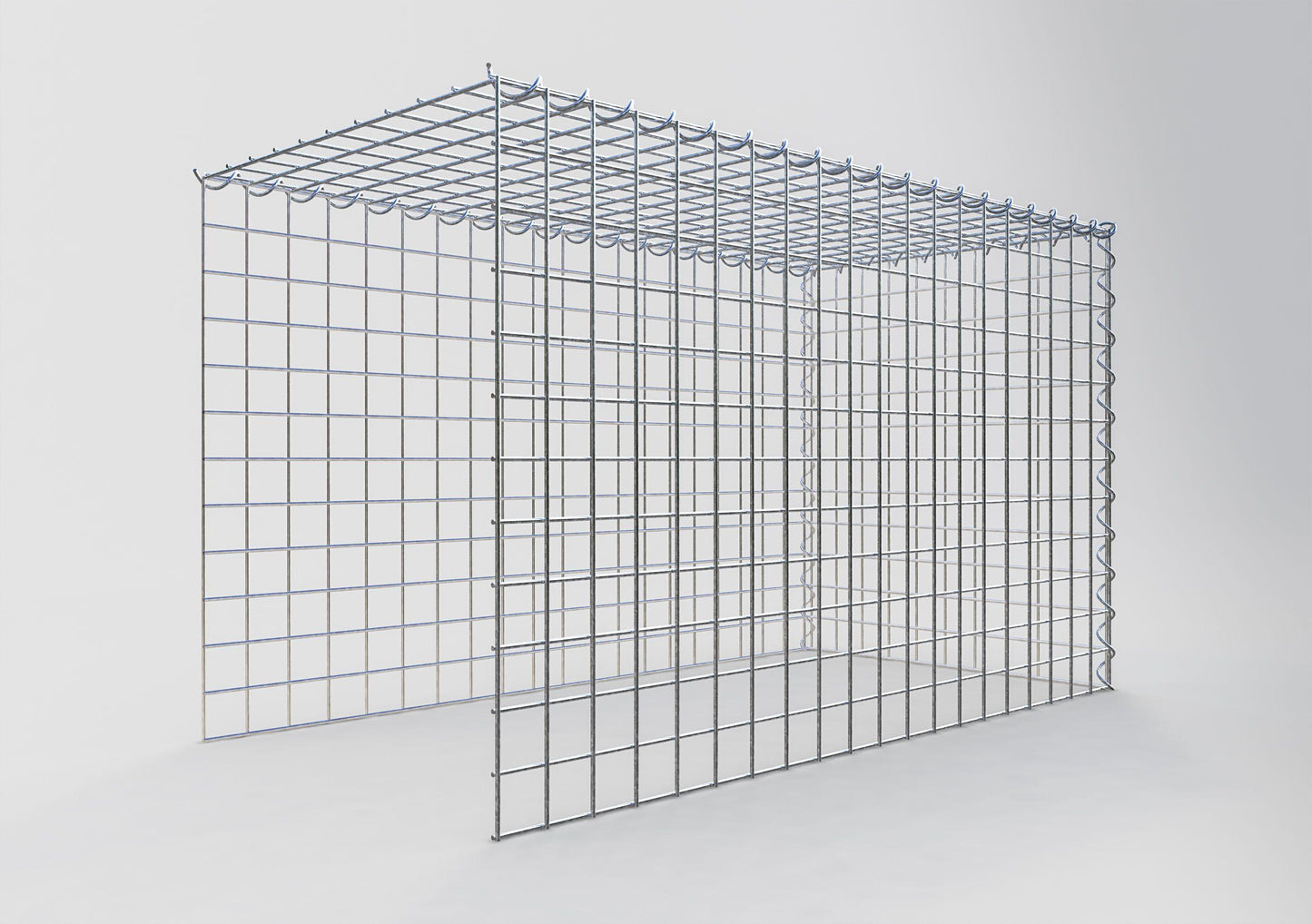 Extra gabion typ 4 100 cm x 60 cm x 50 cm (L x H x D), maskstorlek 5 cm x 5 cm, spiral