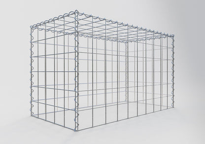 Gabião tipo 3 100 cm x 60 cm x 50 cm (C x A x P), malhagem 10 cm x 10 cm, espiral