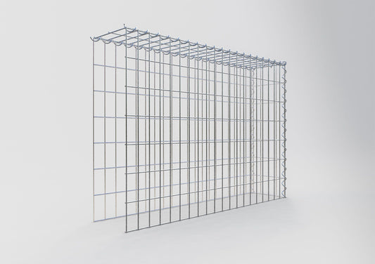 Gabião Tipo 4 100 cm x 70 cm x 20 cm (C x A x P), malhagem 5 cm x 10 cm, espiral