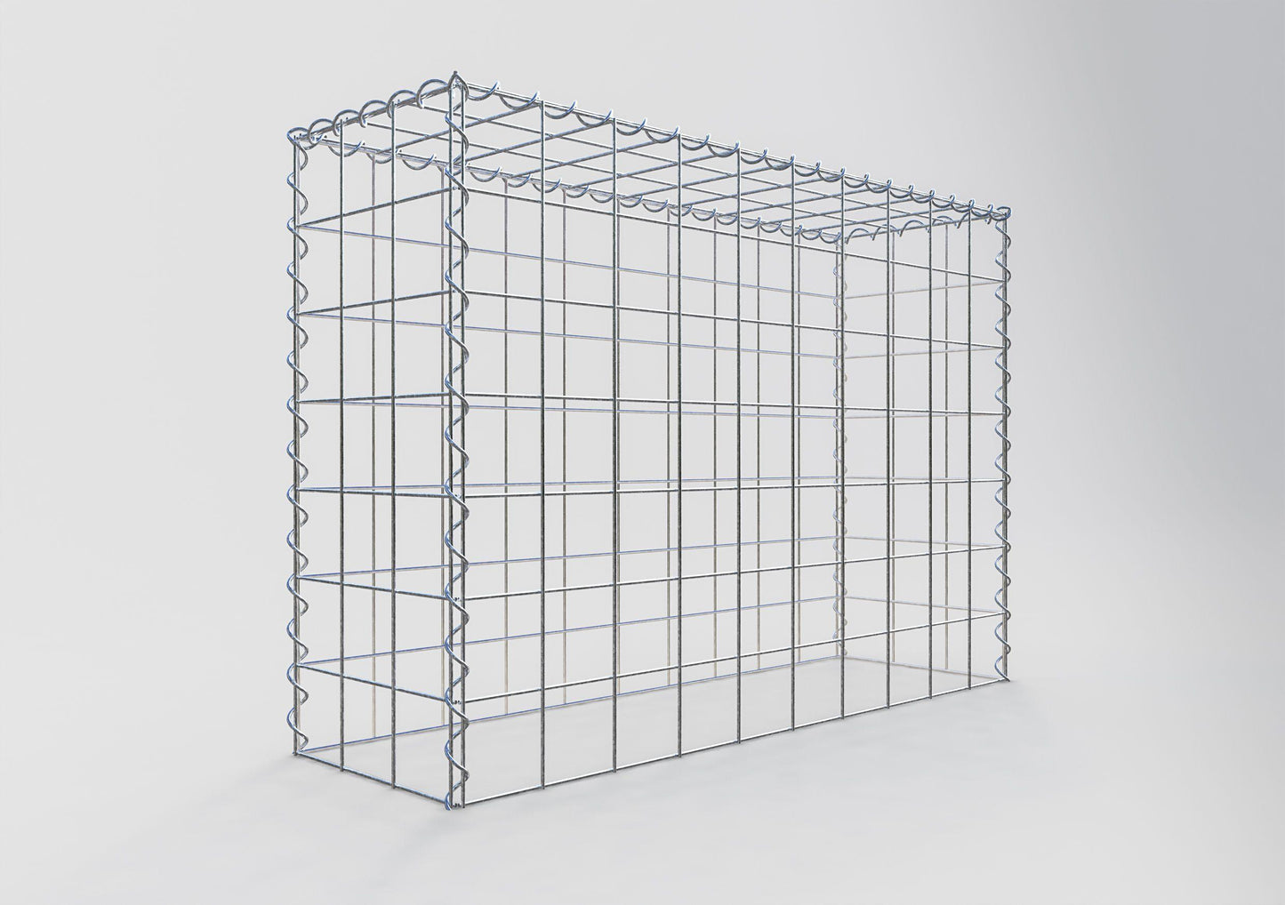 Anbaugabione Typ 3 100 cm x 70 cm x 30 cm (L x H x T), Maschenweite 10 cm x 10 cm, Spirale