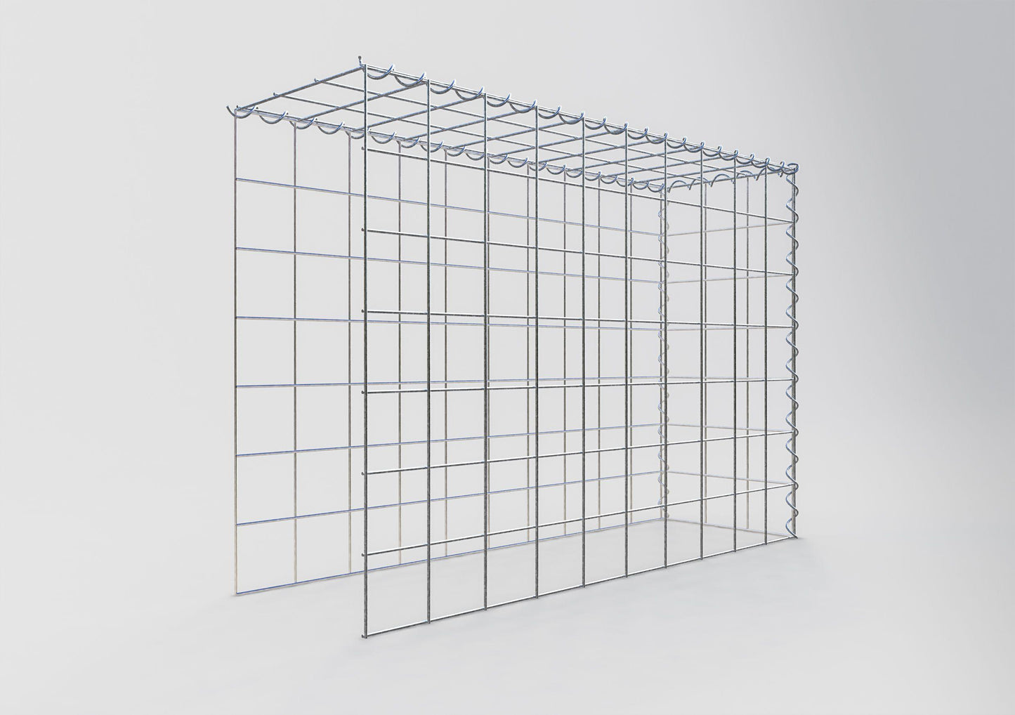 Gabião Tipo 4 100 cm x 70 cm x 30 cm (C x A x P), malhagem 10 cm x 10 cm, espiral