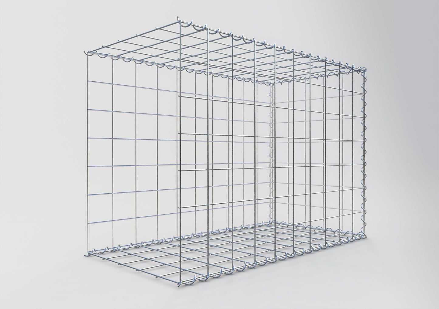 Extra gabion typ 2 100 cm x 70 cm x 50 cm (L x H x D), maskstorlek 10 cm x 10 cm, spiral