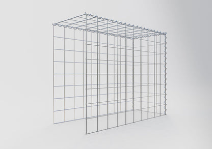 Opvokset gabion type 4 100 cm x 80 cm x 40 cm (L x H x D), maskestørrelse 10 cm x 10 cm, spiral