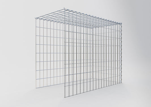 Grown-on gabion type 4 100 cm x 80 cm x 50 cm (L x H x D), mesh size 5 cm x 10 cm, spiral