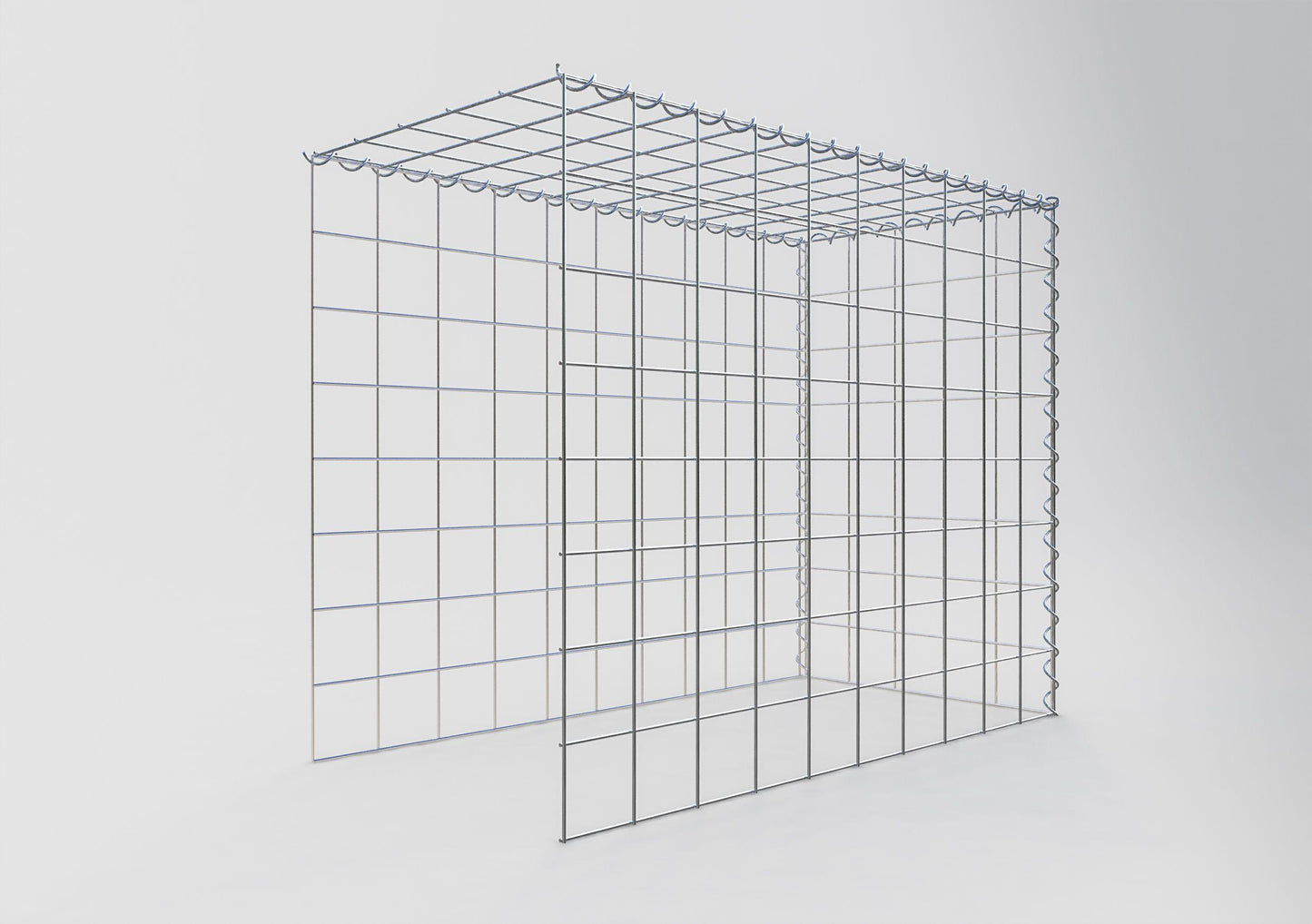 Gabião tipo 4 100 cm x 80 cm x 50 cm (C x A x P), malhagem 10 cm x 10 cm, espiral