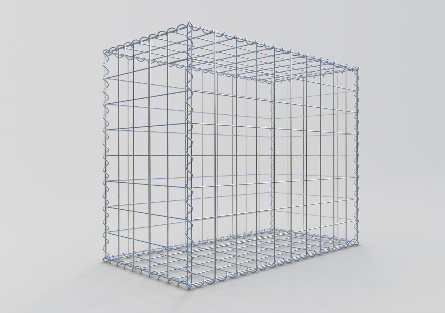 Gavión 100 cm x 80 cm x 50 cm (L x A x P), luz de malla 10 cm x 10 cm, en espiral