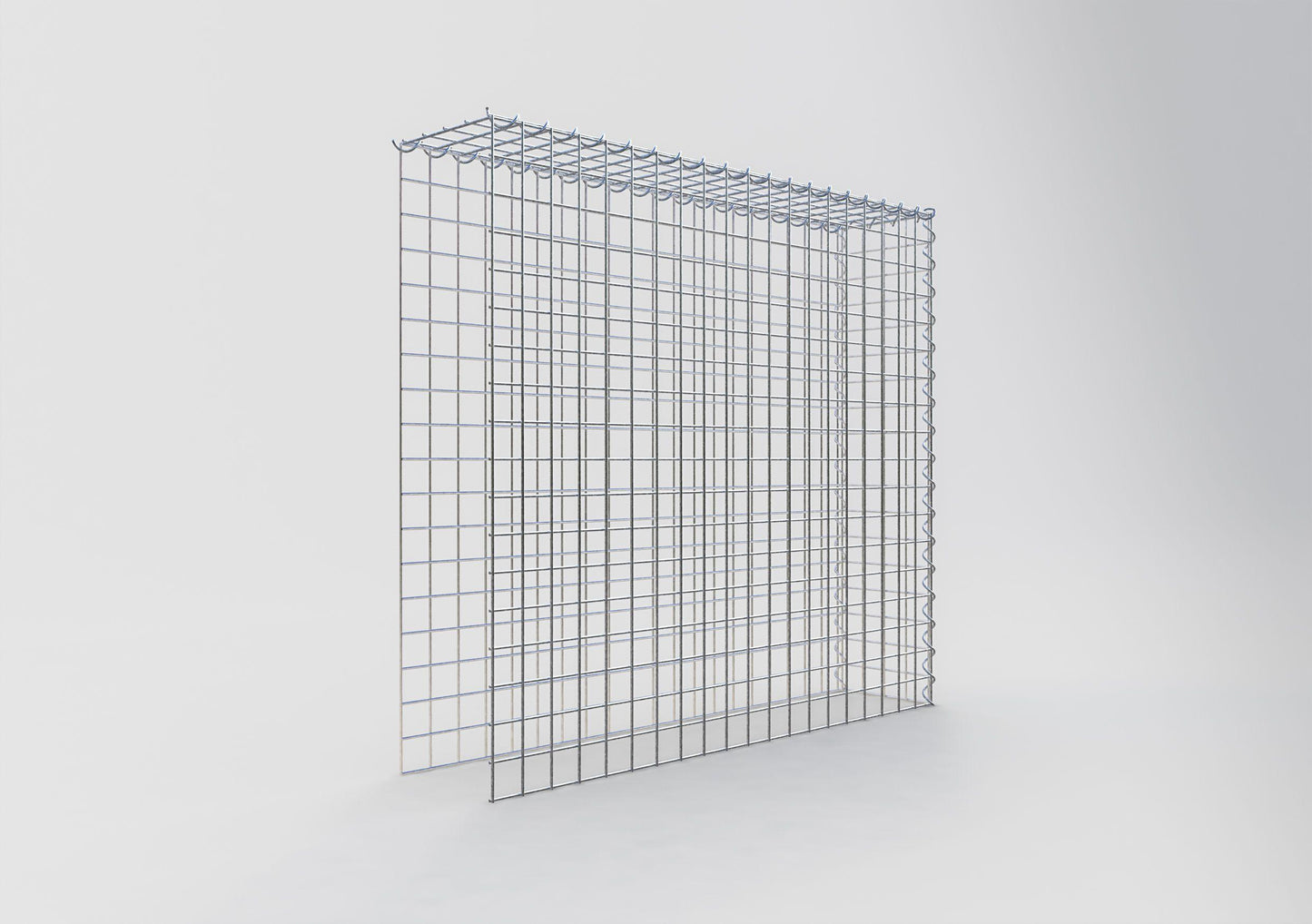 Opvokset gabion type 4 100 cm x 90 cm x 20 cm (L x H x D), maskestørrelse 5 cm x 5 cm, spiral