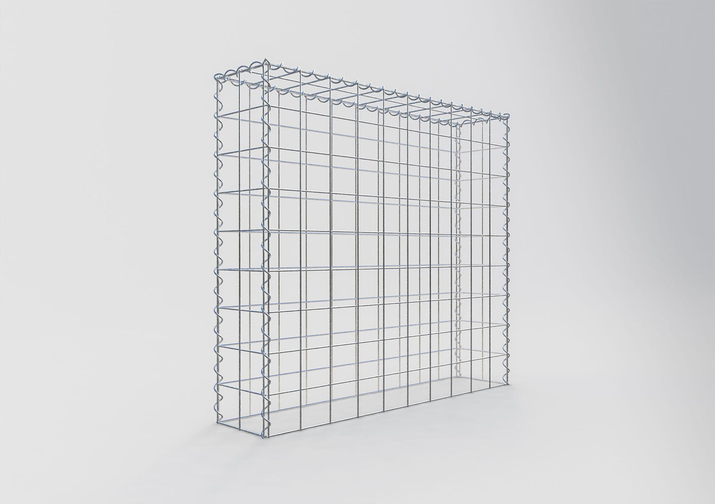Grown-on gabion type 3 100 cm x 90 cm x 20 cm (L x H x D), mesh size 10 cm x 10 cm, spiral
