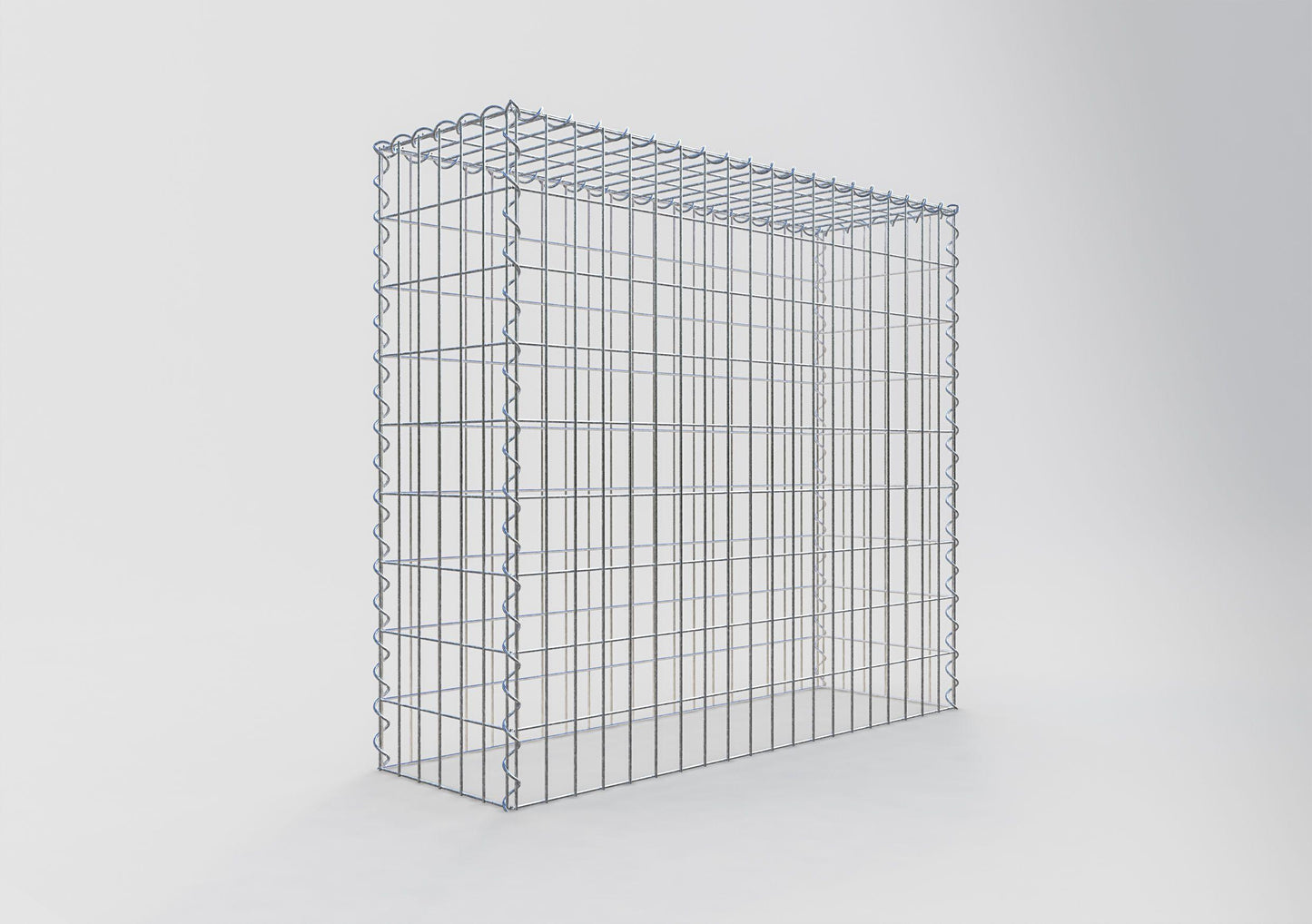 Gabion rapporté type 3 100 cm x 90 cm x 30 cm (L x H x P), mailles 5 cm x 10 cm, spirale