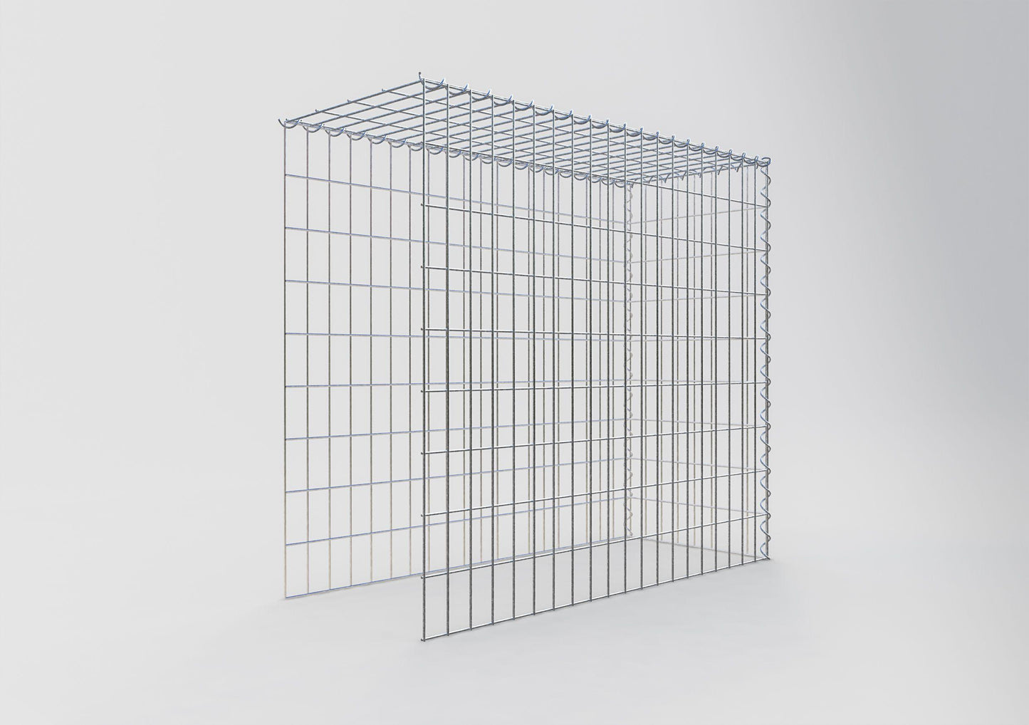 Gabion rapporté type 4 100 cm x 90 cm x 40 cm (L x H x P), mailles 5 cm x 10 cm, spirale