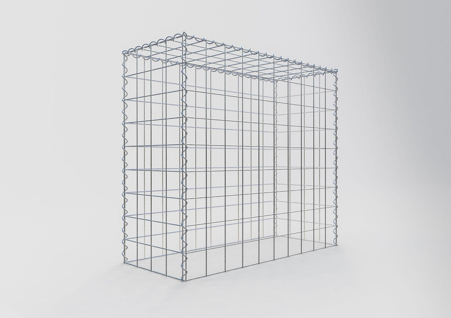 Gabbione aggiuntivo tipo 3 100 cm x 90 cm x 40 cm (L x H x P), maglia 10 cm x 10 cm, spirale