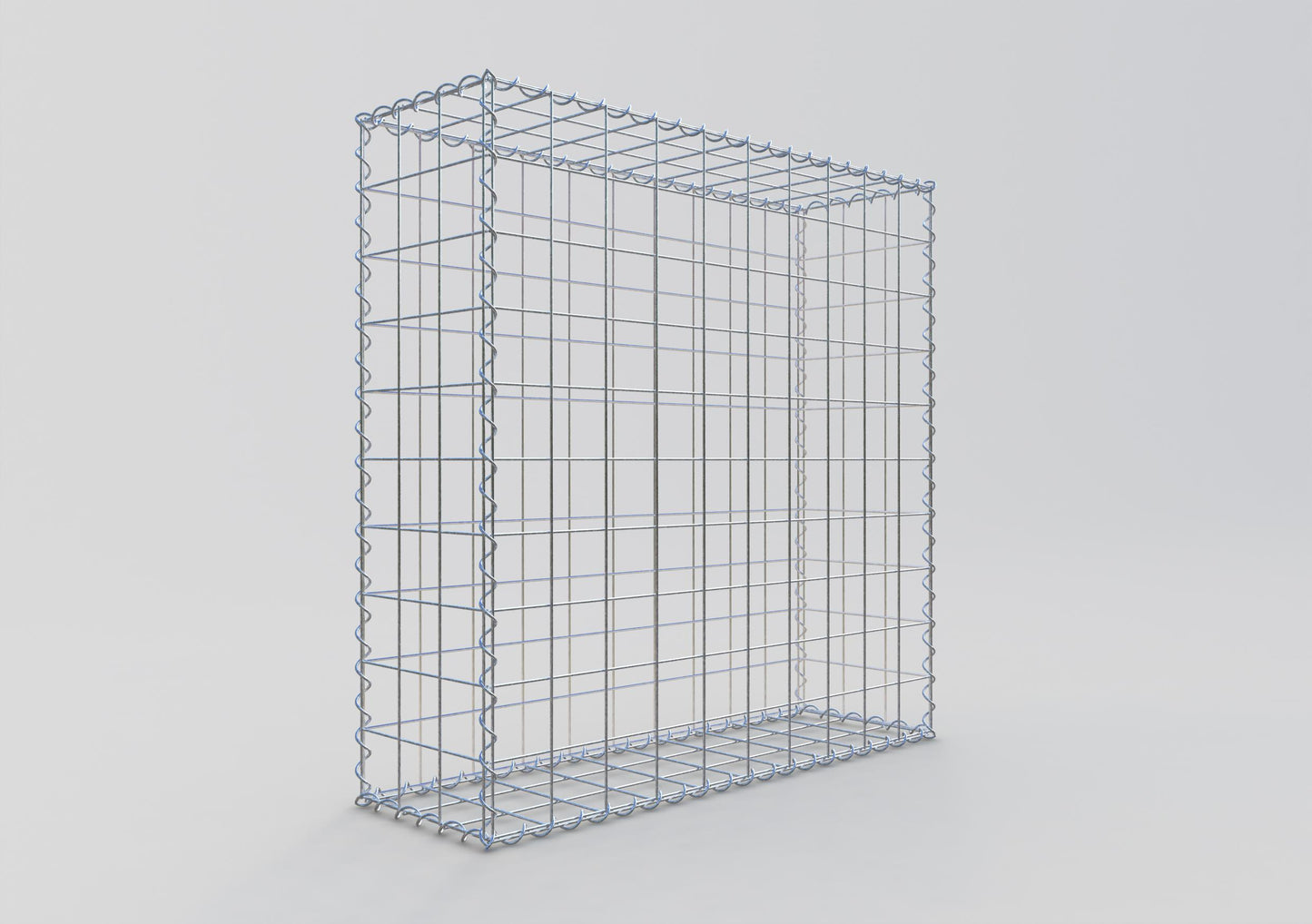 Gavión 100 cm x 100 cm x 30 cm (largo x alto x fondo), malla 10 cm x 10 cm, en espiral