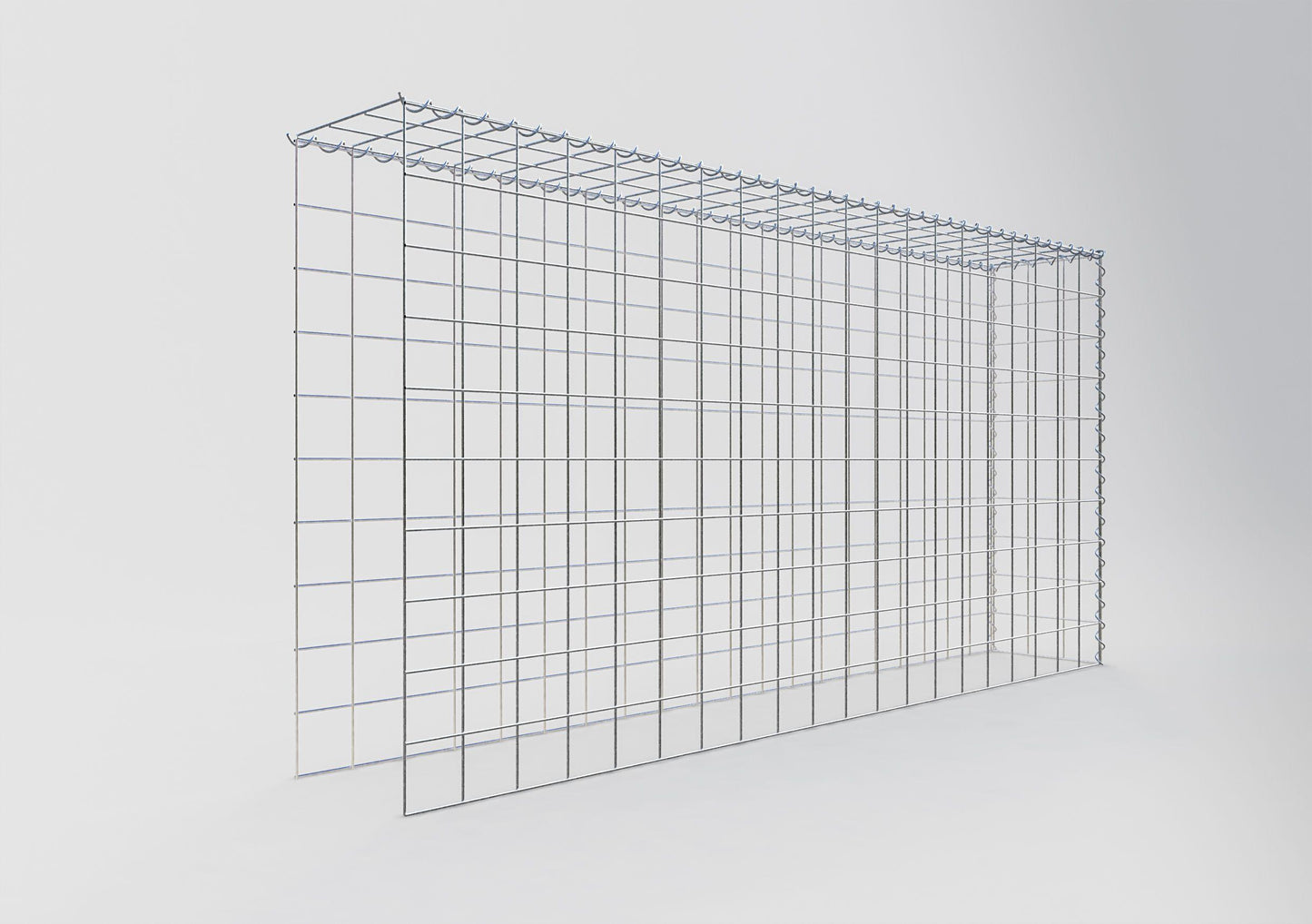 Opvokset gabion type 4 200 cm x 100 cm x 30 cm (L x H x D), maskestørrelse 10 cm x 10 cm, spiral