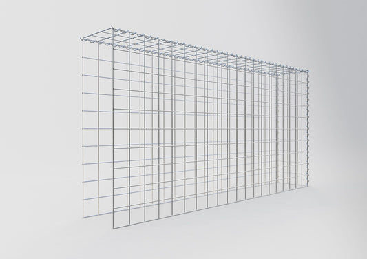 Grown-on gabion type 4 200 cm x 100 cm x 30 cm (L x H x D), mesh size 10 cm x 10 cm, spiral