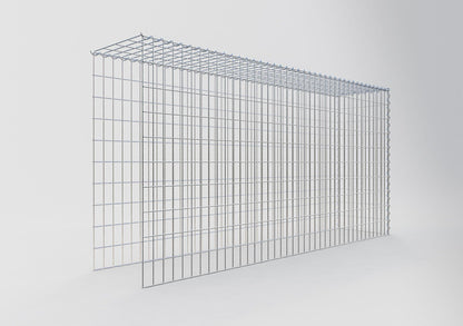 Opvokset gabion type 4 200 cm x 100 cm x 40 cm (L x H x D), maskestørrelse 5 cm x 10 cm, spiral