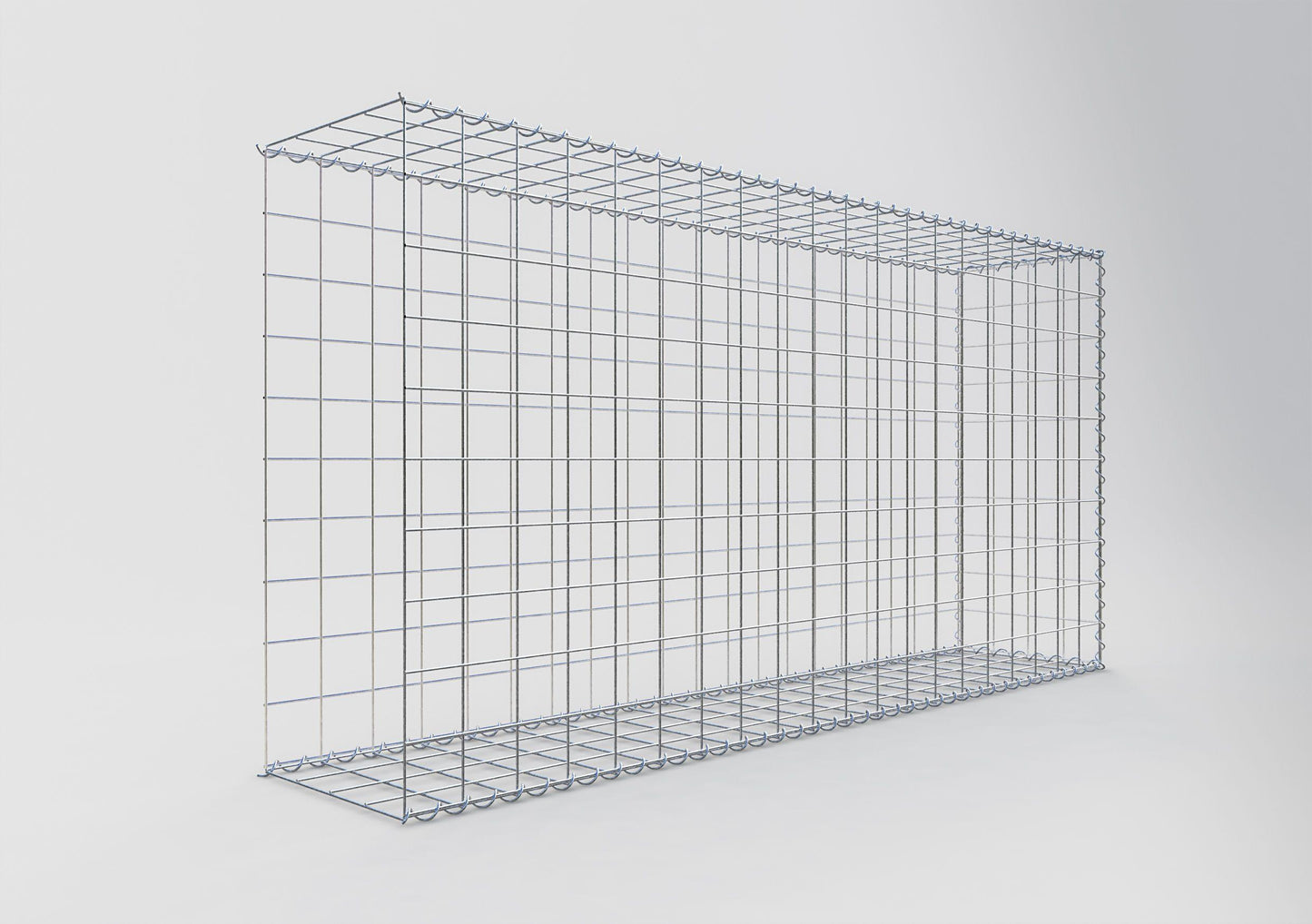 Gavión complementario tipo 2 200 cm x 100 cm x 40 cm (L x A x P), malla 10 cm x 10 cm, espiral