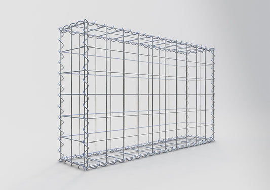 Gabion 100 cm x 60 cm x 20 cm (L x H x D), maskstorlek 10 cm x 10 cm, spiral