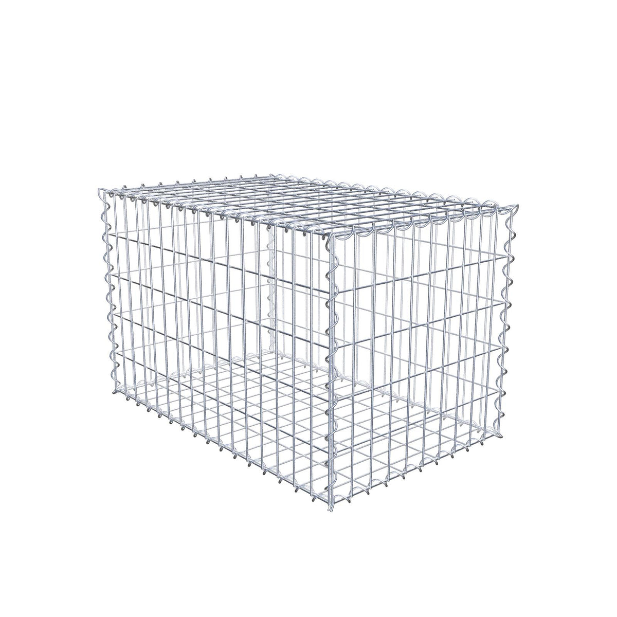 Gabione 80 cm x 50 cm x 50 cm (L x H x T), Maschenweite 5 cm x 10 cm, Spirale